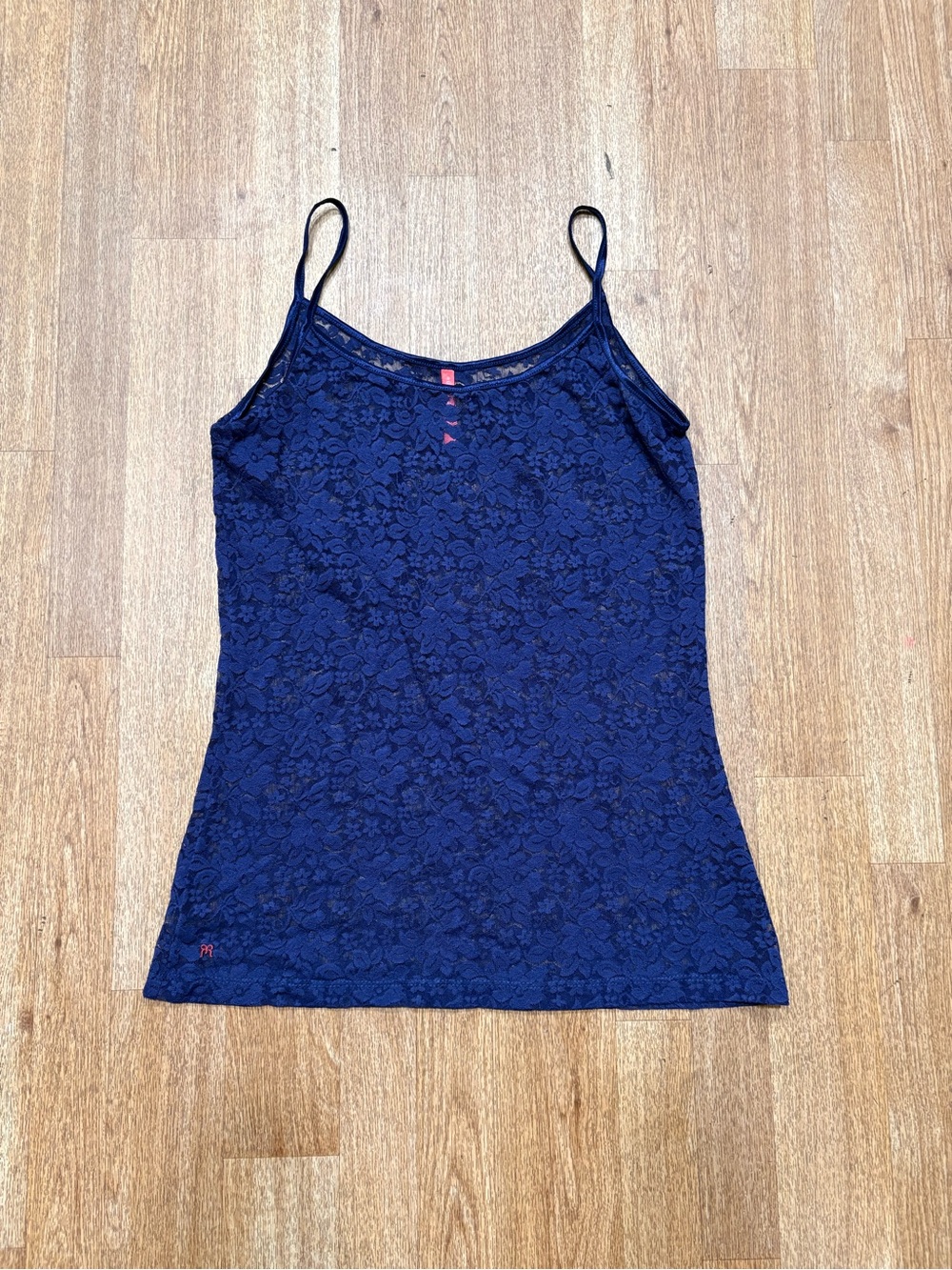 Ruby Ribbon Navy Lace Camisole Tank